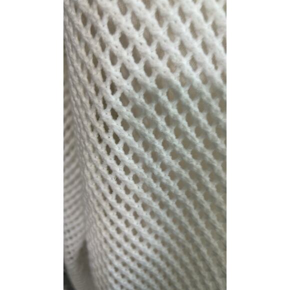 Ashley Stewart NWT Sweater Open Knit Silver Beads Fringe 1X Boho Feminine Causal - Picture 5 of 9